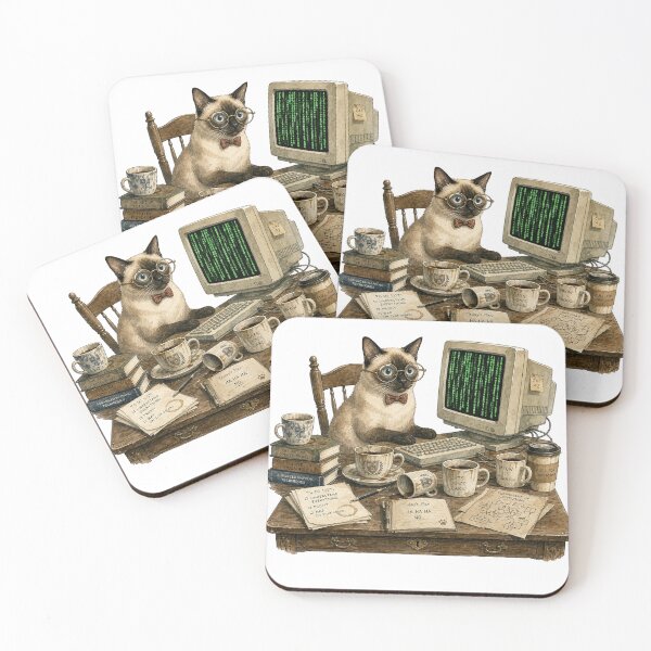 Item preview, I Have No Idea What I Am Doing Funny Siamese Programmer Cat designed and sold by BestCoolStuff.