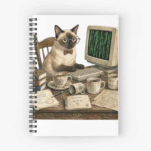 Item preview, I Have No Idea What I Am Doing Funny Siamese Programmer Cat designed and sold by BestCoolStuff.