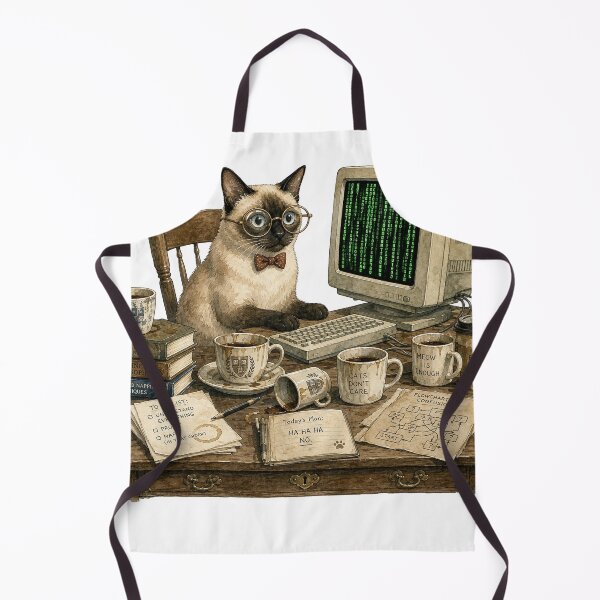 Item preview, I Have No Idea What I Am Doing Funny Siamese Programmer Cat designed and sold by BestCoolStuff.