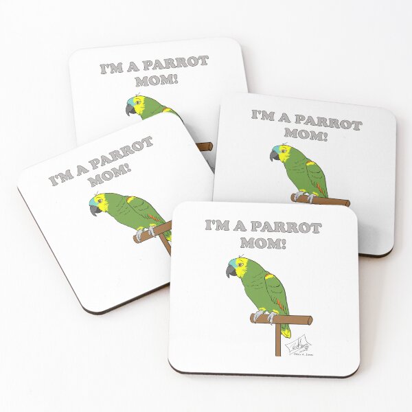 Artikelvorschau, Ich bin eine Papageienmutter, männlicher Blaustirnamazone entworfen und verkauft von Laughing Parrot Studio.