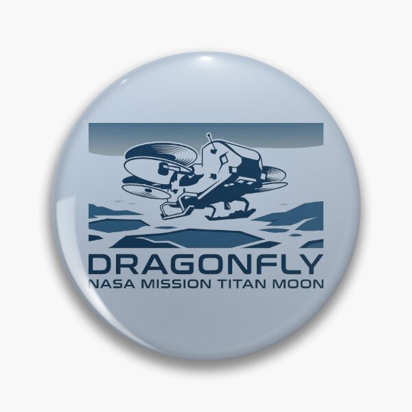 Item preview, NASA Dragonfly Mission Titan Moon Blue White Vector designed and sold by KiwiRider.