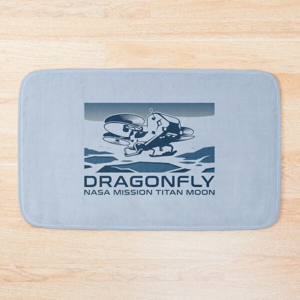Item preview, NASA Dragonfly Mission Titan Moon Blue White Vector designed and sold by KiwiRider.