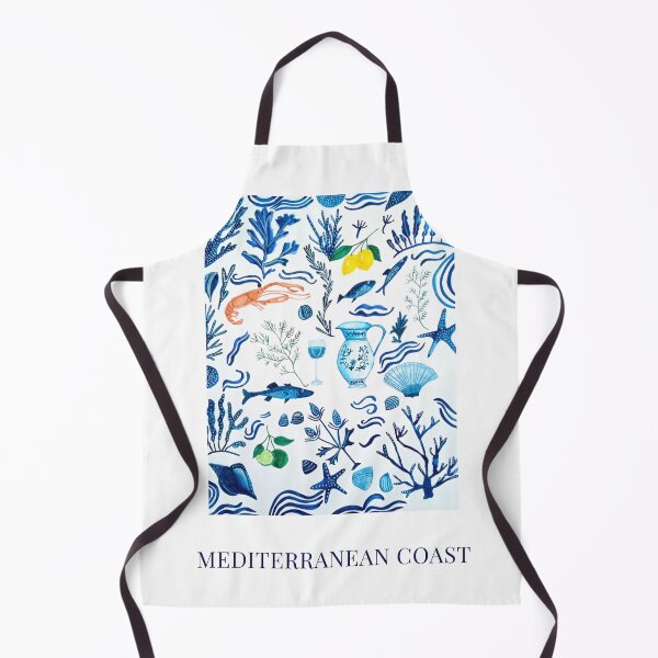 Item preview, Mediterranean Coastal Watercolor Poster designed and sold by ElizabethCoelho.