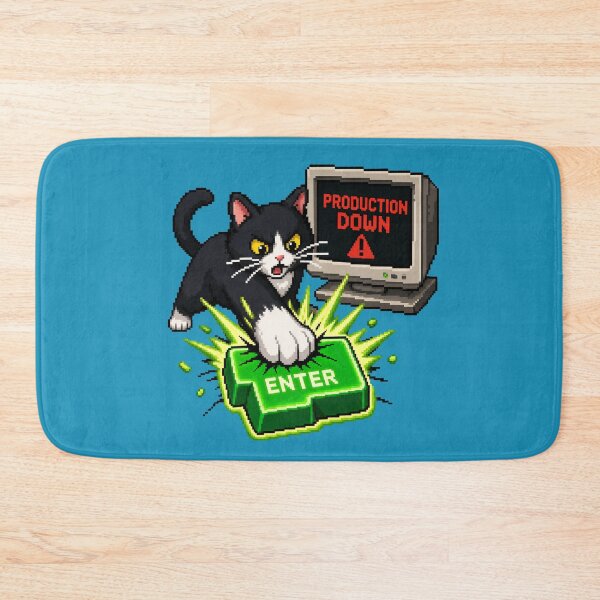 Artikelvorschau, Tuxedo Cat Git Push Production Down Design entworfen und verkauft von BestCoolStuff.