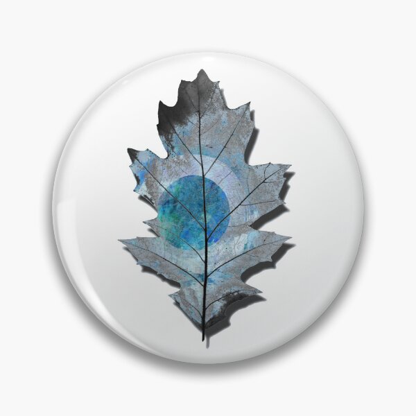 Item preview, Eternal Winter Blue Oak Tree Leaf Nature Art designed and sold by Sharon Cummings Art.