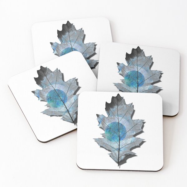 Item preview, Eternal Winter Blue Oak Tree Leaf Nature Art designed and sold by Sharon Cummings Art.