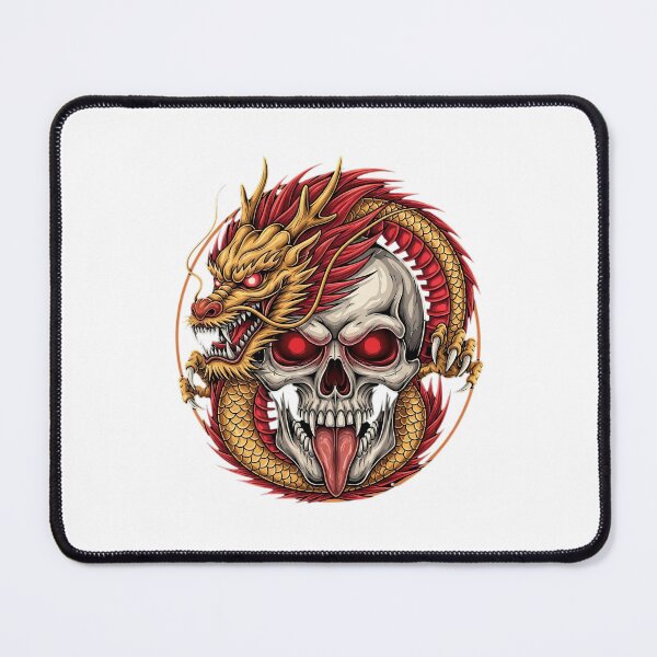 Item preview, Golden Dragon and Skull Emblem - Japanese Tattoo Style Emblem designed and sold by Polarisofficial.