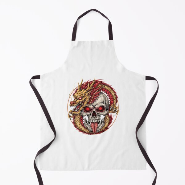 Item preview, Golden Dragon and Skull Emblem - Japanese Tattoo Style Emblem designed and sold by Polarisofficial.