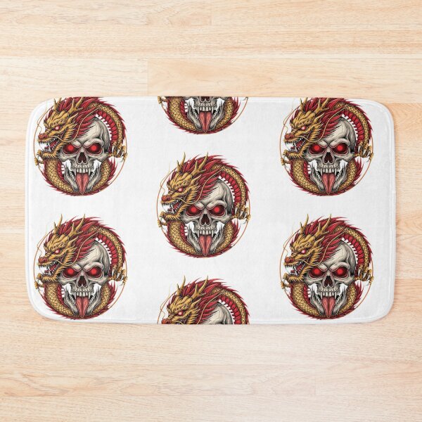 Item preview, Golden Dragon and Skull Emblem - Japanese Tattoo Style Emblem designed and sold by Polarisofficial.