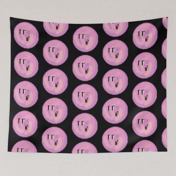 Item preview, Cute Pink Moon Pixel Art - Retro Space Face designed and sold by RetroRlx.