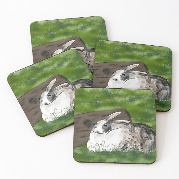 Item preview, Cute Rabbit Relaxing in Green Grass designed and sold by TomatiLove.