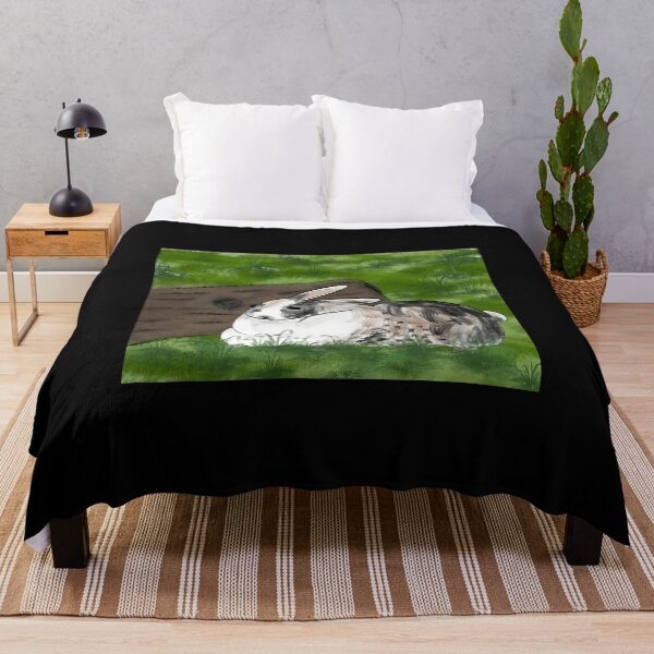 Item preview, Cute Rabbit Relaxing in Green Grass designed and sold by TomatiLove.
