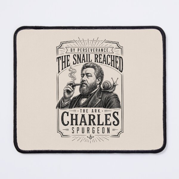 Item preview, Charles Spurgeon Reformed Theology Christian Fun Snail Quote - Black designed and sold by Glory After Tears.