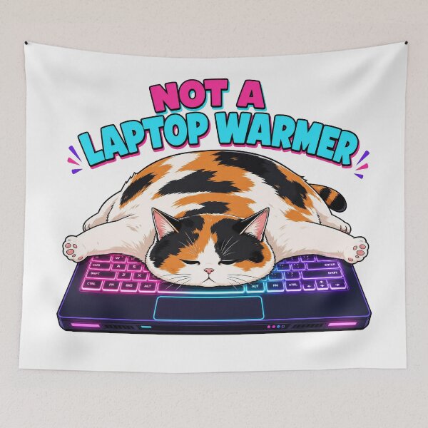 Item preview, Not A Laptop Warmer Funny Sleeping Programmer Cat Graphic designed and sold by BestCoolStuff.