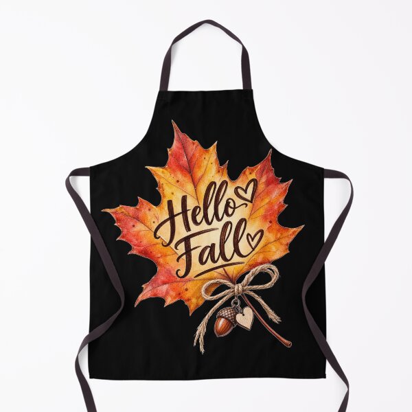 Item preview, Hello Fall Cozy Autumn Leaf designed and sold by Wild Ink Studio by Barbara.