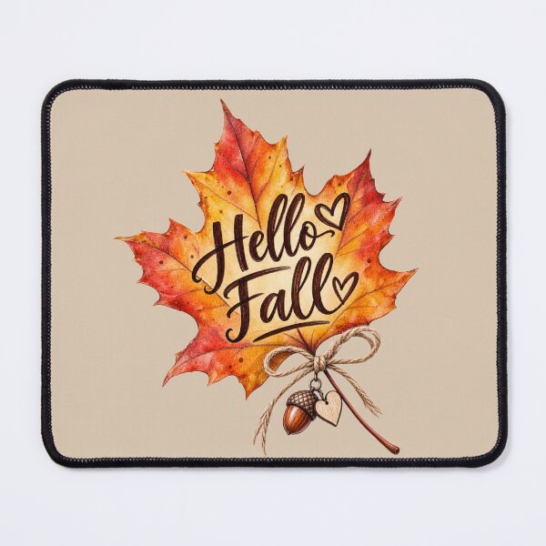 Item preview, Hello Fall Cozy Autumn Leaf designed and sold by Wild Ink Studio by Barbara.