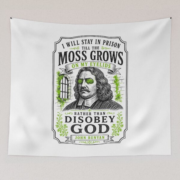 Item preview, John Bunyan Christian Quote Reformed Theology - Moss Eyelids designed and sold by Glory After Tears.