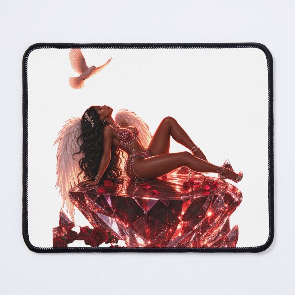 Item preview, Divine Angel Goddess on Glowing Red Ruby  designed and sold by LC&LCPlatform.