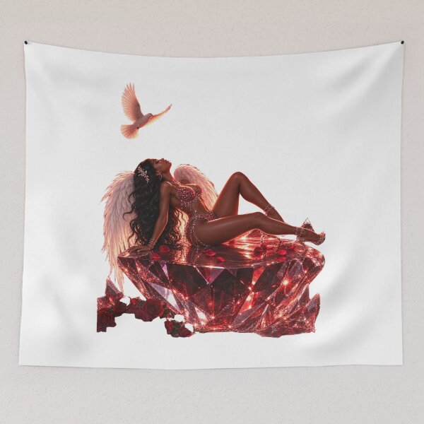Item preview, Divine Angel Goddess on Glowing Red Ruby  designed and sold by LC&LCPlatform.