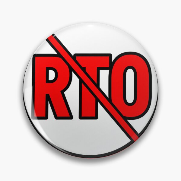 Item preview, No RTO Red Black Sticker designed and sold by Ctrl Alt Bureaucracy.