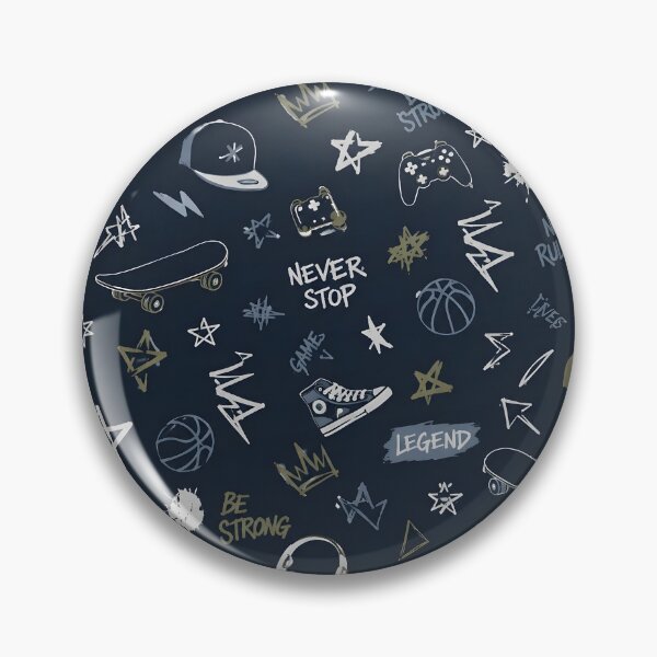 Item preview, Urban Street Style Skateboard & Basketball Seamless Pattern designed and sold by DoveArtDesigns.