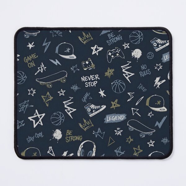 Item preview, Urban Street Style Skateboard & Basketball Seamless Pattern designed and sold by DoveArtDesigns.