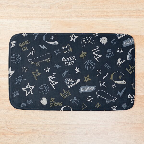 Item preview, Urban Street Style Skateboard & Basketball Seamless Pattern designed and sold by DoveArtDesigns.