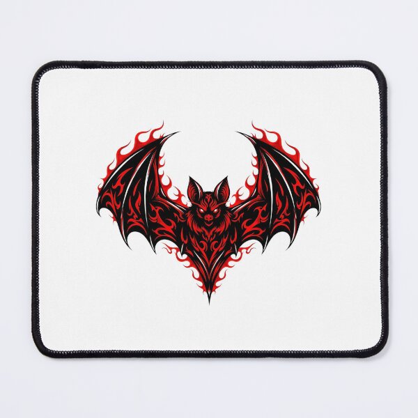 Item preview, Tribal bat in red flames - Gothic flame emblem designed and sold by Polarisofficial.