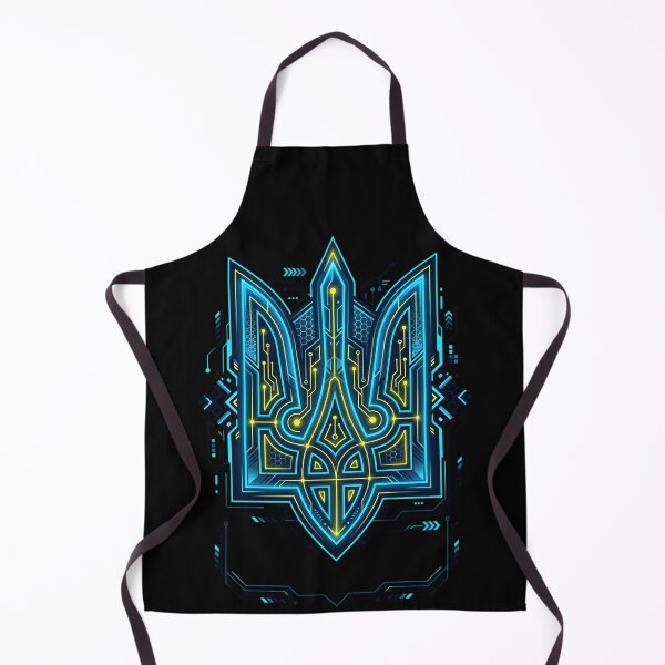 Item preview, Cyberpunk Ukrainian Trident Neon Techwear Circuit Symbol designed and sold by KreonaTime.
