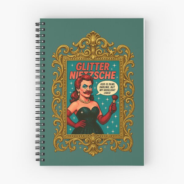 Item preview, Glitter Nietzsche Drag Queen Philosopher designed and sold by PhilosopherQueen.