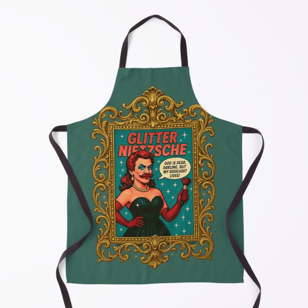 Item preview, Glitter Nietzsche Drag Queen Philosopher designed and sold by PhilosopherQueen.