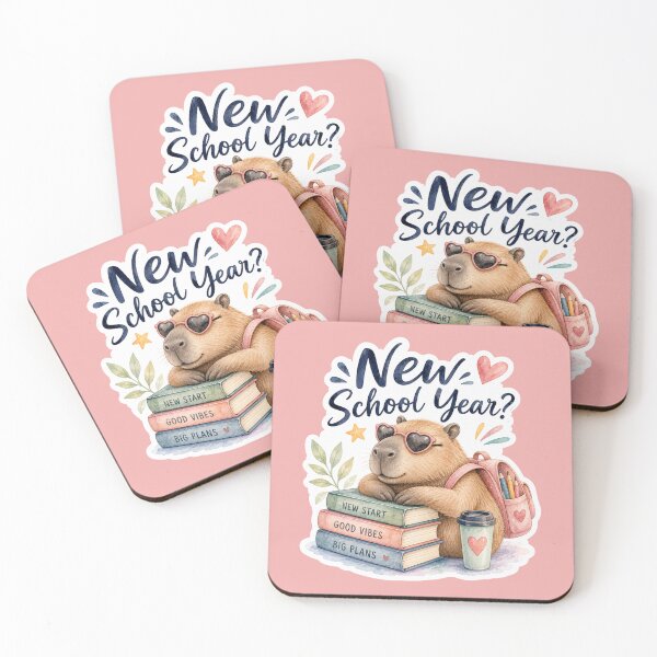Item preview, Cute Capybara New School Year Good Vibes & Big Plans designed and sold by GusiaTreasures.