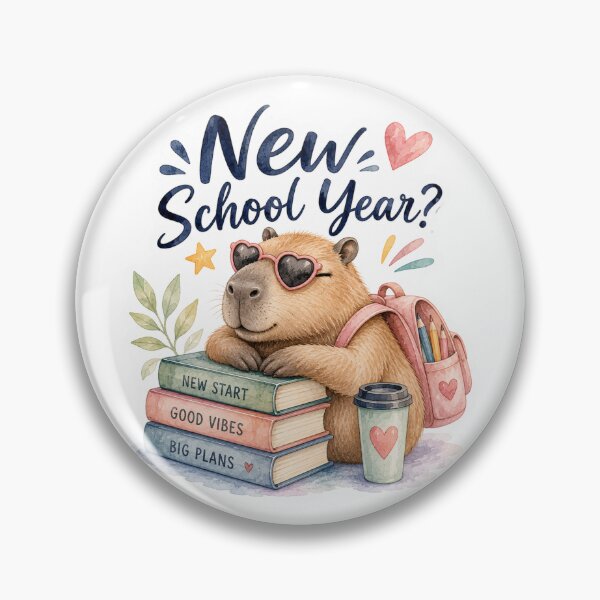 Item preview, Cute Capybara New School Year Good Vibes & Big Plans designed and sold by GusiaTreasures.