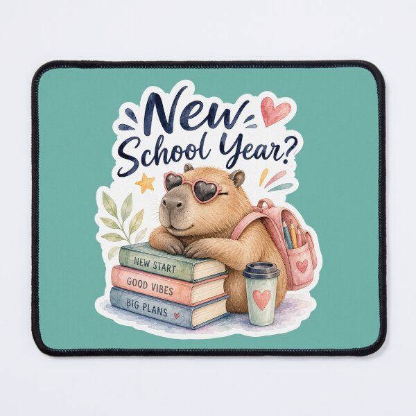 Item preview, Cute Capybara New School Year Good Vibes & Big Plans designed and sold by GusiaTreasures.