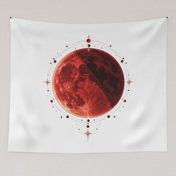 Item preview, Lunar Eclipse Art – Blood Moon, Moon Phases and Astronomy Design designed and sold by AMICO77.