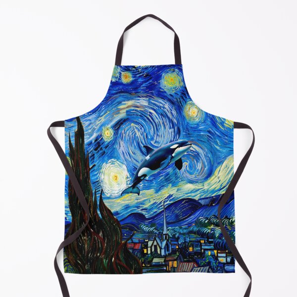 Item preview, Surreal killer whale swims through Van Gogh´s starry night  designed and sold by aponwao.