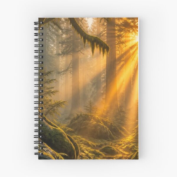 Item preview, Paisaje natural místico de atardecer en un bosque brumoso designed and sold by Broken143.