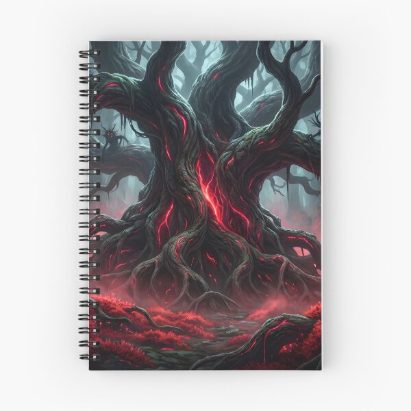 Item preview, Corrupted Yggdrasil Heart Dark Magic Neon Red Fantasy Art designed and sold by TheRichGallery.
