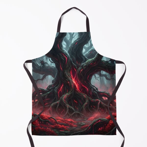 Item preview, Corrupted Yggdrasil Heart Dark Magic Neon Red Fantasy Art designed and sold by TheRichGallery.