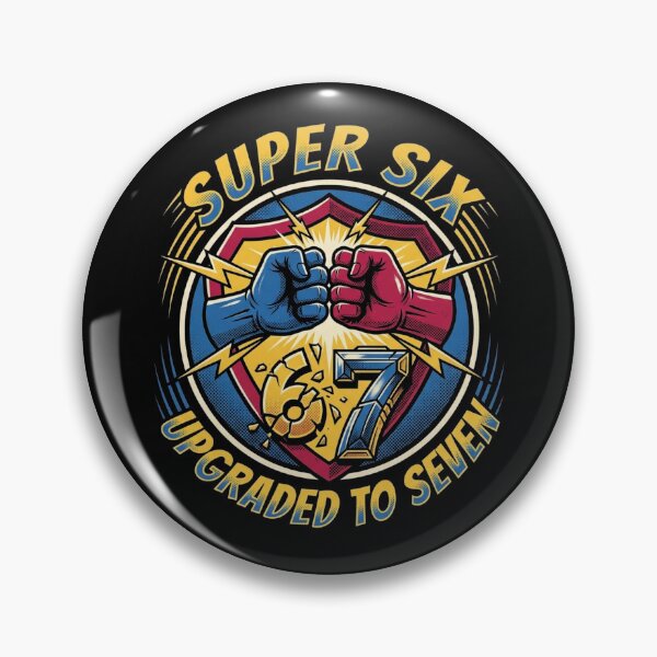Item preview, Super Six Upgraded To Seven Superhero Fist Bump 7th Birthday designed and sold by TeNovaStudio ⭐⭐⭐⭐⭐.