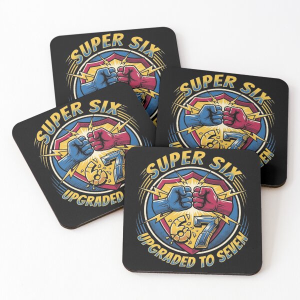 Item preview, Super Six Upgraded To Seven Superhero Fist Bump 7th Birthday designed and sold by TeNovaStudio ⭐⭐⭐⭐⭐.