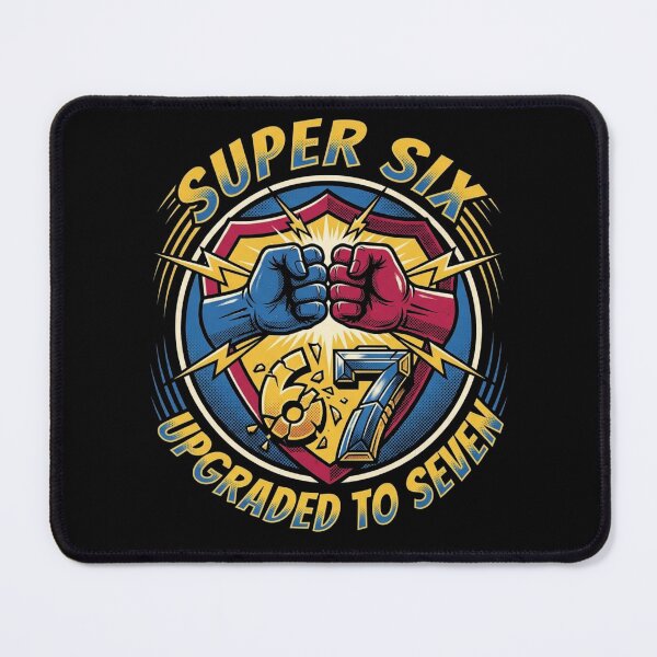 Item preview, Super Six Upgraded To Seven Superhero Fist Bump 7th Birthday designed and sold by TeNovaStudio.