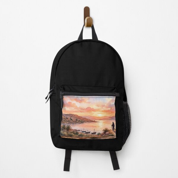 Item preview, Jesus Looking at the Sea of Galilee Watercolor designed and sold by MantoSagrado.