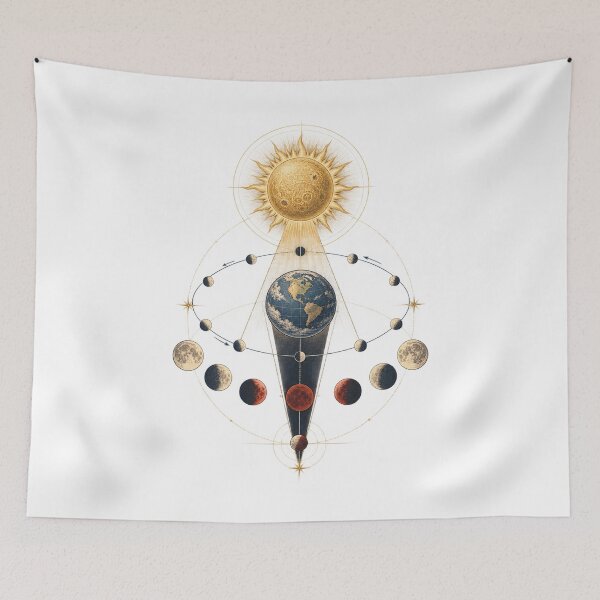 Item preview, Lunar Eclipse Art – Blood Moon, Moon Phases and Astronomy Design designed and sold by AMICO77.