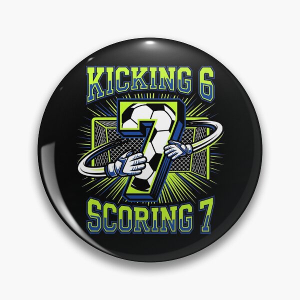 Item preview, Kicking 6 Scoring 7 Soccer Goal 7th Birthday Boy designed and sold by TeNovaStudio ⭐⭐⭐⭐⭐.