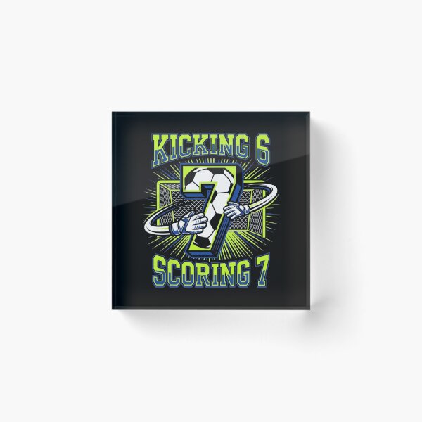 Item preview, Kicking 6 Scoring 7 Soccer Goal 7th Birthday Boy designed and sold by TeNovaStudio ⭐⭐⭐⭐⭐.