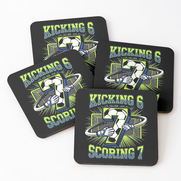 Item preview, Kicking 6 Scoring 7 Soccer Goal 7th Birthday Boy designed and sold by TeNovaStudio ⭐⭐⭐⭐⭐.