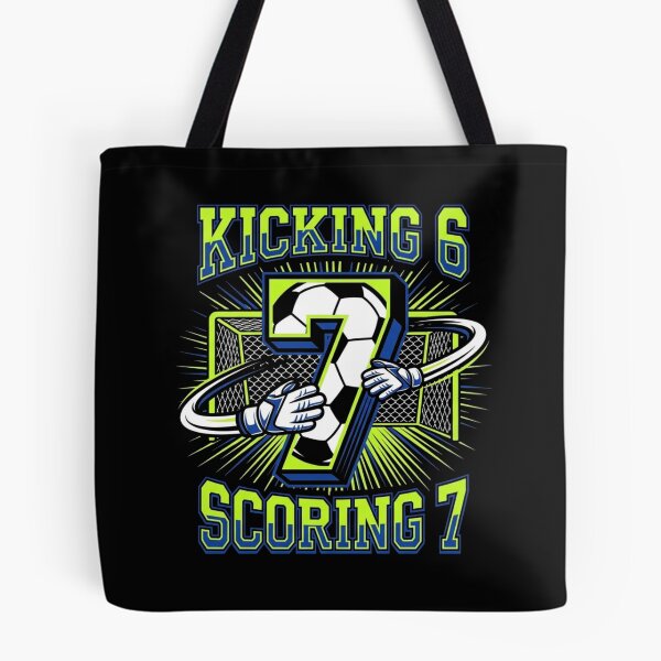 Item preview, Kicking 6 Scoring 7 Soccer Goal 7th Birthday Boy designed and sold by TeNovaStudio ⭐⭐⭐⭐⭐.