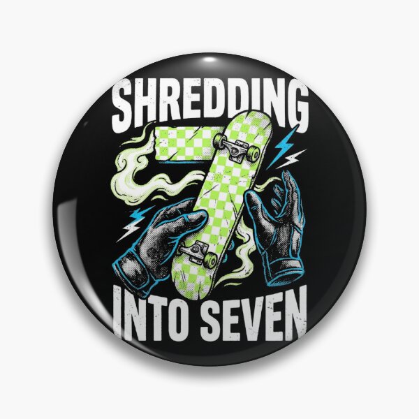 Item preview, Shredding Into Seven Skateboard 6 7 Meme 7th Birthday Boy designed and sold by TeNovaStudio ⭐⭐⭐⭐⭐.