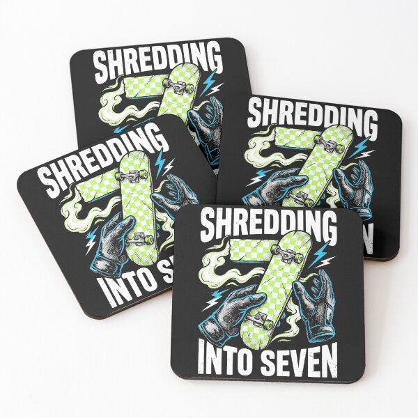 Item preview, Shredding Into Seven Skateboard 6 7 Meme 7th Birthday Boy designed and sold by TeNovaStudio ⭐⭐⭐⭐⭐.